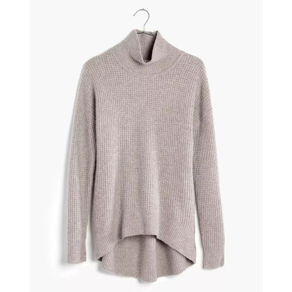Madewell Sweaters - Madewell Oatmeal Wafflestitch Softer-Than-Soft Turtleneck Sweater